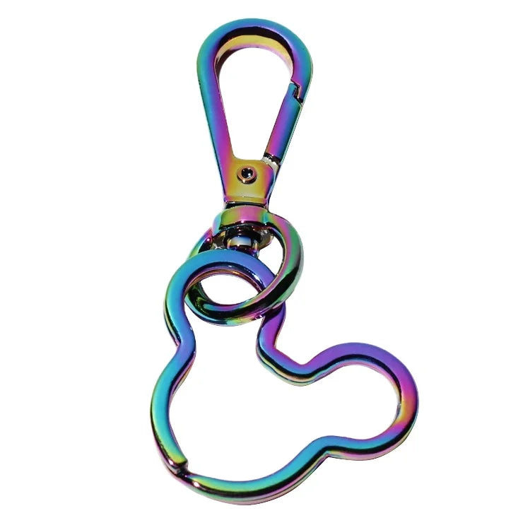 Wholesale Swivel Self-locking Hooks rainbow Handbag Hardware Decorative Keychain Snap Clasps for Luggage
