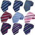 Luxury Necktie Mens Paisley Stripe Cravate Pour Homme Polyester Woven Neck Ties for Men Italian