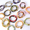 CJ Crystal Glass Beads Unisex Bracelet Colorful Rondelle Glass Pendant Fashion Jewelry Anniversary