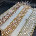 White Pink Purple 3A 6-7mm Grade Nearly Round Natural Genuine Wholesale Freshwater Pearl String Wholesale Price