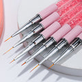 Pink Acrylic Painting Pen Manicure French Extremely Thin Liner Nail Art Brush