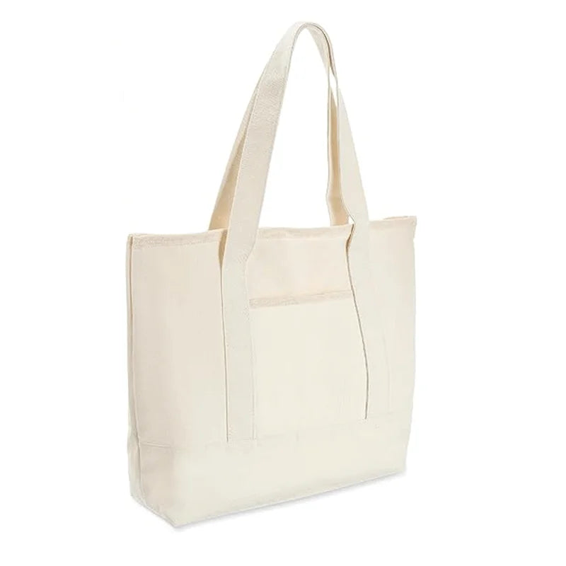 Wholesale Personalized Plain Tote Bag Custom Logo Cotton Canvas Shopping Bag Sublimation Blank Canvas Tote Bags