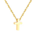 Fashion Personalized Choker Custom 18K Gold Plated Stainless Steel Charm Jewelry Cross Necklace Pendant Jewelry for Women