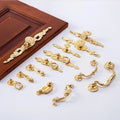 K Gold Finish Modern Luxury Solid Brass Handle Pull Stylish Home Improvement Fixture for Kitchen Cabinets Cabinets Wardrobe