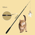 Factory Wholesale Custom Four Section Retractable Funny Cat Rod 1.8m Super Long Fishing Rod Teaser Cat Stick With Feathers