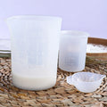 3 PCS Eco-Friendly Silicone Flexible Measuring Cups Tool Set BPA Free Squeeze Pour Reusable Epoxy Mixing Cups Home Kitchen