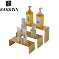 U-Shaped Display Rack Gold Stainless Steel Countertop Risers for Perfume Handbag Shoe Purse Storage Display Stand