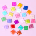 Jelly Color 3D Loose Rhinestones Square Flatback Crystal Glass Rhinestones-6mm 8mm 10mm 12mm 100pcs/bag