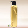 Luxury Cosmetic Container 260ml 300ml 580ml PET Plastic Lotion Bottle Pump Unique Gold Silver Shampoo Bottle Screen Printing New