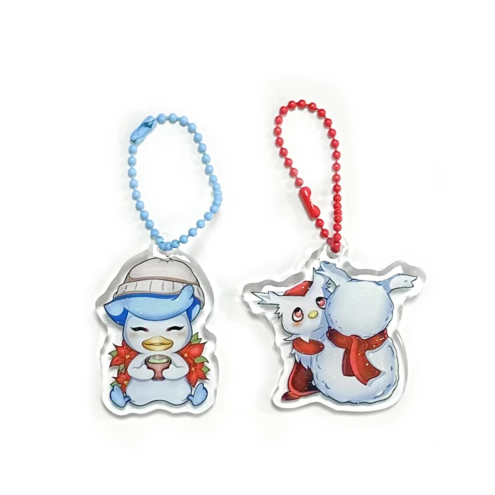 Custom Printed Transparent Color Anime Epoxy Charm Double Sided Design Acrylic Keychain