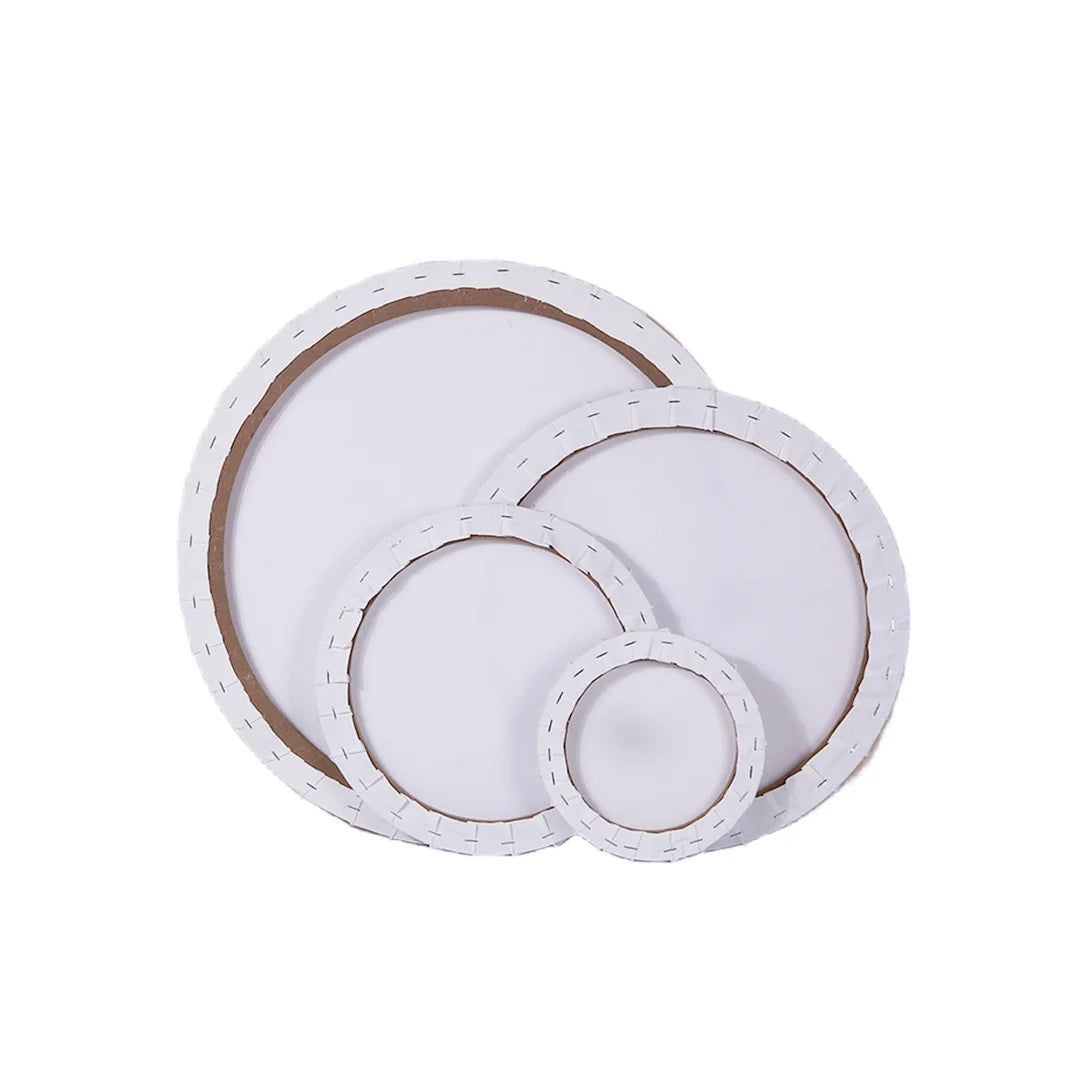 New Art Supplies 280g 100% Cotton White Round Stretched Canvas 20cm for Painting