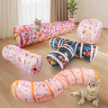 Plush Foldable Cat Tunnel Toy with Guinea Pig Channel for Cat and Dog Entertainment