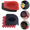 Silicone Scraper Cast Iron Pan Skillet Scrubber Grill Scraper Cleaners Tools 2 PCS Set Griddle Scraper