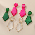 Bohemian Jewelry Acetic Acid Earrings Exaggerated Round Hexagonal Earrings From Europe and America Earrings for Women