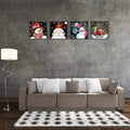4 Pack 5D Full Drill DIY Santa Claus Christmas Diamond Painting Kit Canvas Watercolor Medium 25x25cm Home Decor Printed