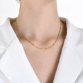 Trendy O-Shape Gold Chain Necklace for Women Stainless Steel Anniversary Jewelry Gifting Fashionable Chains Necklaces