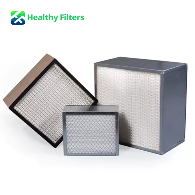 High Efficiency Industrial HVAC H13 Filtering 0.3 Microns or Less Suspended Particles Deep Pleated Fiberglass Hepa Filter