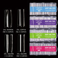 EYL 3XL Custom 240pcs High Quality Eco Friendly Acrylic Soft Gel Half Full Cover clear Nails Tips with Boxes