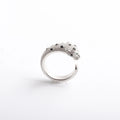 S925 Sterling Silver Rhodium-plated Tiger-shaped Luxury Moissanite Ring Trendy Prong Setting Unisex Design Customizable