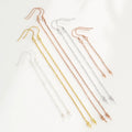 925 Silver Fish Hook Earrings Ear Wires French Hooks with Pin Cup Earrings Pendant Holder