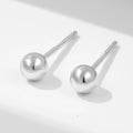 Simple Bead Earrings 925 Sterling Silver Smooth Mini Round Minimalist Stud Earrings for Women Fine Jewelry Wholesale