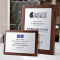 Customized Aluminum Plate Certificate Plaque Award Blank Solid Wood Plaques MH-NJ0274
