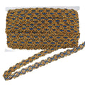 14MM Braided Metallic Lace Trimming DIY Christmas Costume Gold Fabric Stage Dress Making Sewing Textile Gimp Border Cord Trims