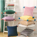 18x18Inch 45x45cm 16x16inch 40x40cm Latest Designs OEM High End Luxury Decorative Plain Velvet Cushion Cover With Tassels