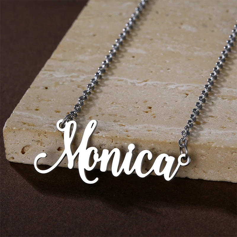 Lateefah Oem Wholesale Custom Name Jewelry Pvd Plated No Fade Stainless Steel Necklace for Women Kid Gifts