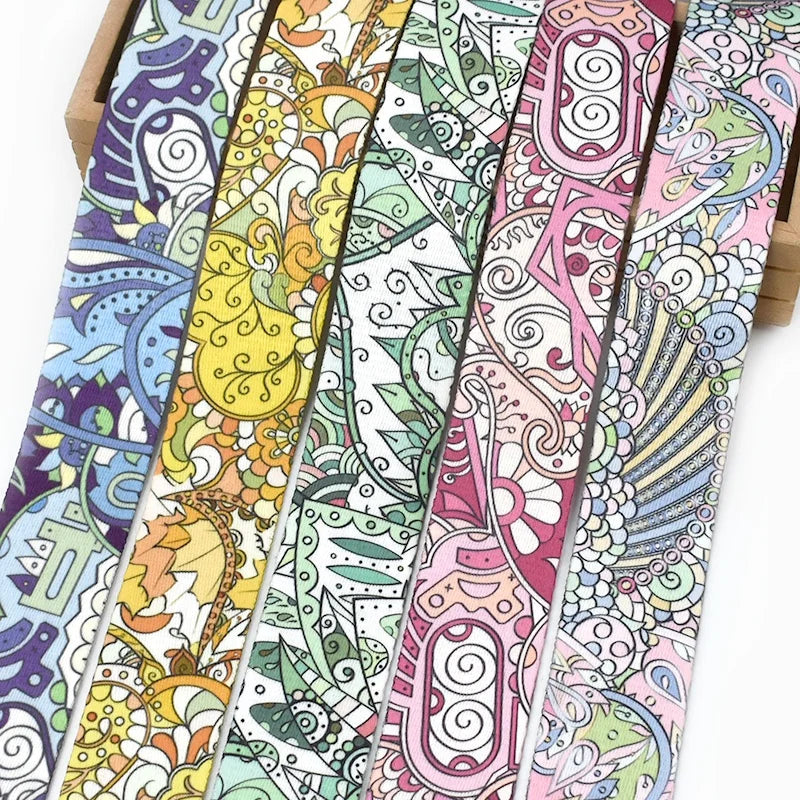 Deepeel XP035 38mm Sewing Garments Home Textiles Bags Shoes Accessories Polyester Jacquard Strap Printed Webbing