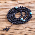8mm Natural Lava Rock Stone Healing Gemstone Prayer Beads Tibetan Mala Bracelet Necklace Stone Multi Row Health Bracelet