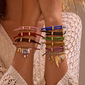 Multicolor Cord Adjustable Bracelet Jewelry Stainless Steel Wing Crown Universal Design DIY Woven Handmade Bracelet