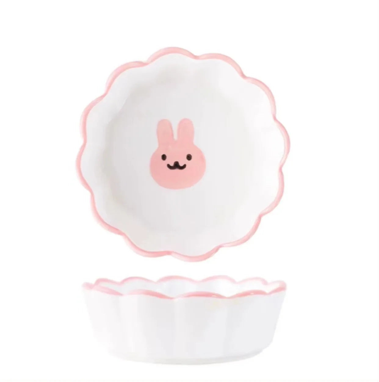 Cute Cat Porcelain Small Saucer Dish Mini Side Seasoning Condiment Dishes Sushi Soy Dipping Bowl Snack Serving Dishes
