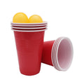 20-Piece Reusable Plastic Beer Pong Game Set Red Cups with 20 Balls for Party Table Tennis