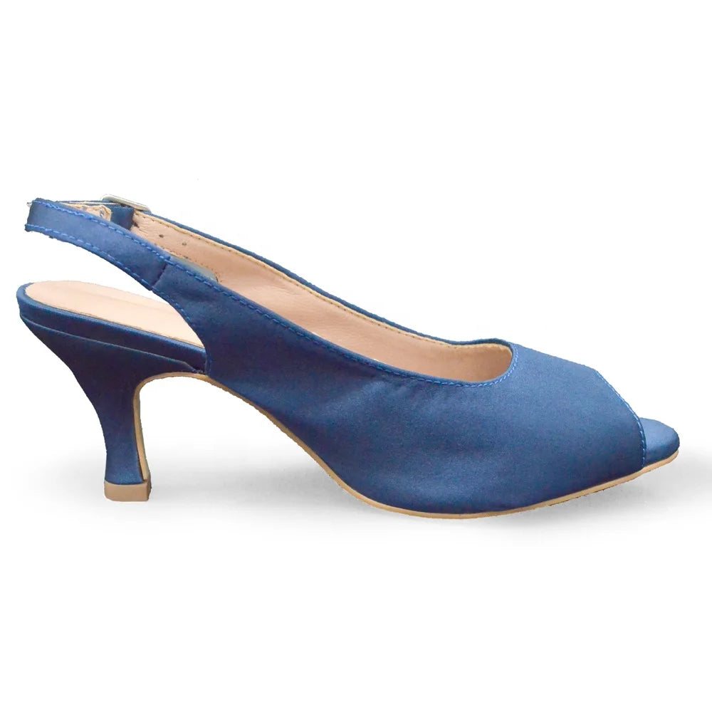 Women's Evk023# Wedding Party Dance Shoes Satin Rubber Sole Big Size US4-12 Low Heel Genuine Leather Wearable for Weddings