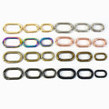 Meetee KY619 13/16/20/25mm Round Line Oval Rectangular Connection Buckle DIY Bag Accessories Metal Opening Spring Ring