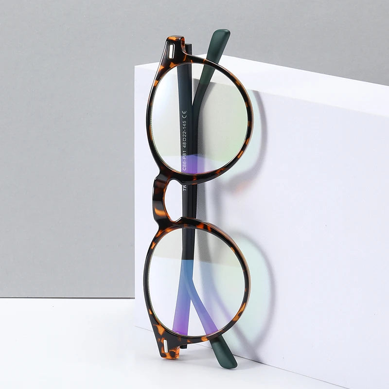 Wholesale New Design Flexible Tr90 Round Adult Glasses Block Blue Light Blocking Glasses