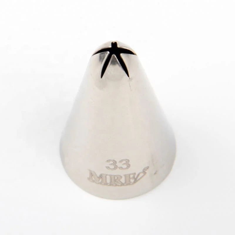 Closed Star Cake Decorating Tip 33 Flower Icing Piping Nozzles Cream Baking Pastry Stainless Steel Nozzle Cupcakes Baking Tool