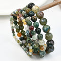 Bohemian New Glow in the Dark Hematite Lucky Natural Stone Wholesale Stone Bead Bracelets With Charm for Women and Men
