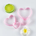 4pcs Multi-size Sandwich Fondant Cake Fruit Heart Shape Plastic Cookie Cutters