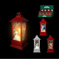 5'' LED Storm Lantern Merry Christmas LED Light Lantern Battery-Powered Snowing Lamp for Outdoor & Holiday Home & Party Decor