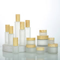 High Quality Empty Clear Cosmetic Glass Lotion Bottles Cream Jars Pump Sprayer Eco-friendly Various Sizes for Facial Cleanser