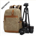 BEARKY Waterproof Canvas Padded Lady Travel Backpack DSLR Lens Digital Gear & Camera Bag with Stylish Pattern