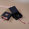 2023 Elegant Square Kraft Foldable Jewelry Box Customised Branded with High Quality Premium and Logo Printed
