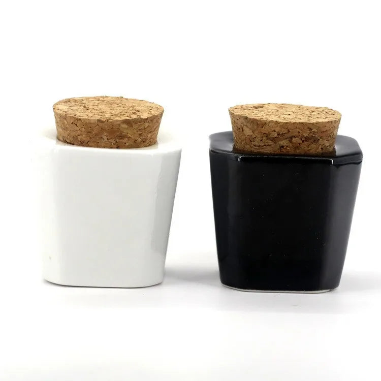 Hot Sell Nail Art Dappen Dish Liquid Powder Container Porcelain White/black Porcelain Material