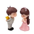 Couple Cute Ornaments Car Dashboard Decorations Girl and Boy Weddings Romantic Sweet Loving Couple Figurines Gift Box Miniature