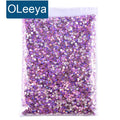 OLeeya 100% Repurchase Glass Rhinestone AB Colors Big Pack Crystal Glass Cold Rhinestone Flatback Rhinestone for Nail Decoration