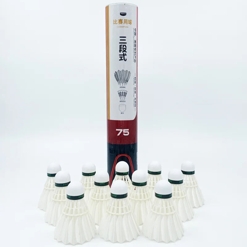 Factory Price Cheap and Durable 3in1 Feather Badminton Hybrid White Badminton Shuttlecock for Tournament