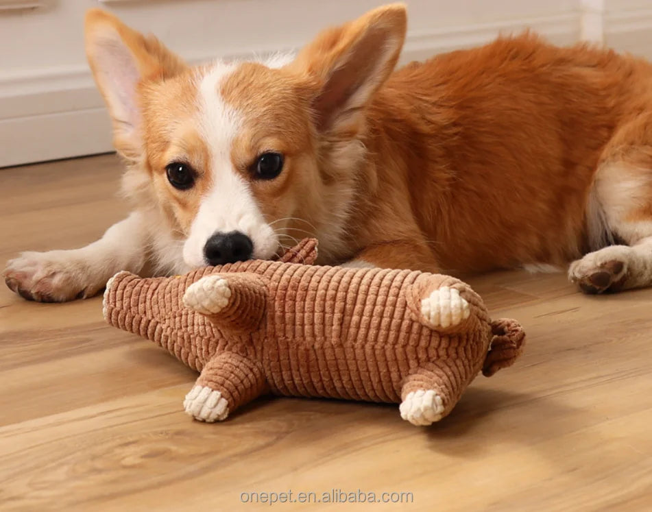 Pet Sounding Toys Supplier Dog Bite Cartoon Animal Super Soft Piggy Doll Squeaky Dog Toy