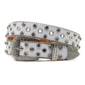Western New Design Luxury Crystal Rhinestone Alloy Buckle Full Diamond Punk Fashion Trend Unisex Loose Belt